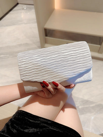 Elegant Women's New Satin Flap Square Evening Bag Fashionable Purse Style for Dress Party Women's Wallets Brands