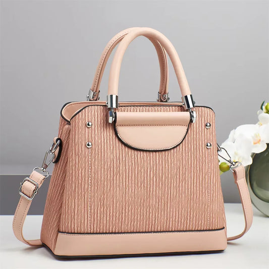 New hand-held women's bag simple casual and versatile cross-body bag large-capacity textured mom shoulder bag