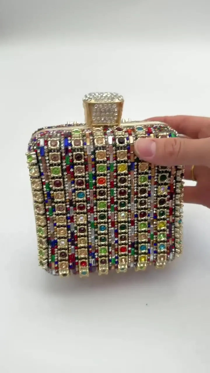 2025 Trending Popular Evening Bag Wedding Party Bag Handbag Clutch Bag Ladies Chains Rhinestone Bags Evening Bag for Women