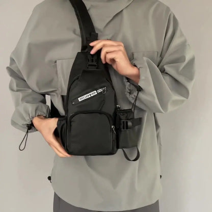 2025 Fashion Men's Crossbody Shoulder Bag Wholesale Waterproof Pu Leather Water Bottle Travel Messager Chest Bags Custom logo