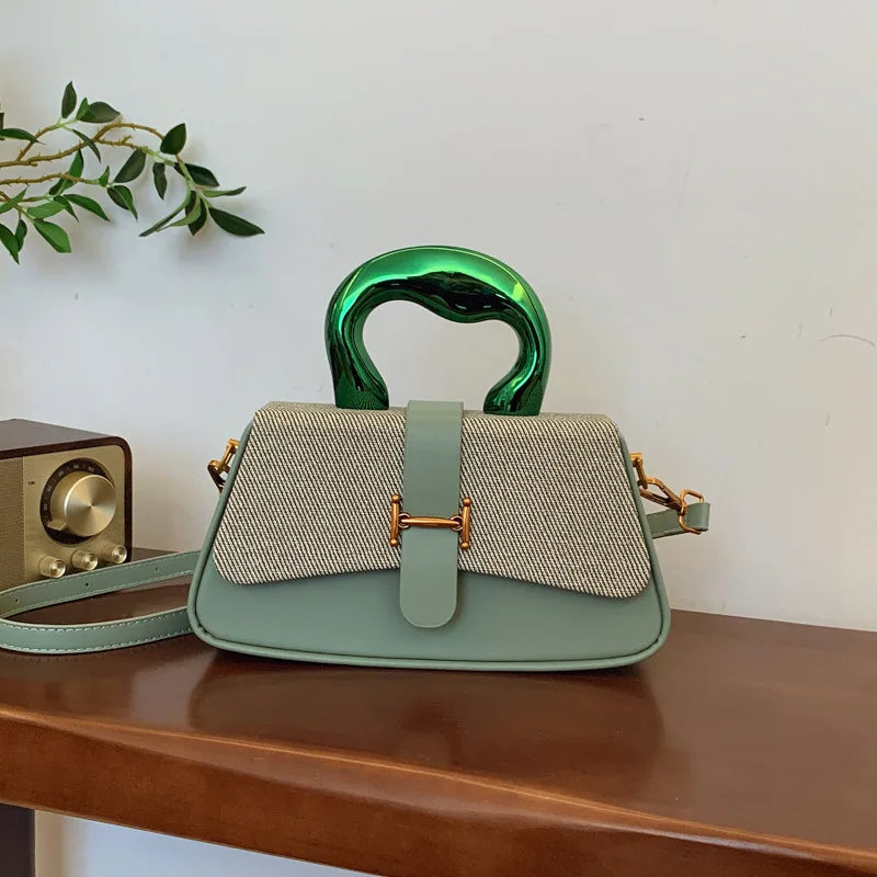 2025 Trendy Women Handbag Customized Logo Pu Leather Shoulder Flap Bag Ladies Designer Pu Leather Crossbody Bag