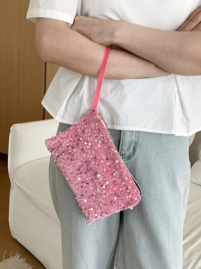 Wholesale Hand-carried Pouch Cosmetic Bag Portable Hand-held Machine Wallet Small square Bag Multicolored Useful Cosmetic Bags