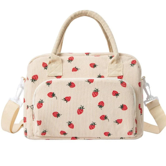 Fashion Womens Bag Handbags Designer Handbags Women Bolsos De Mujer De Marca Polyester Strawberry Canvas Handbag for Women