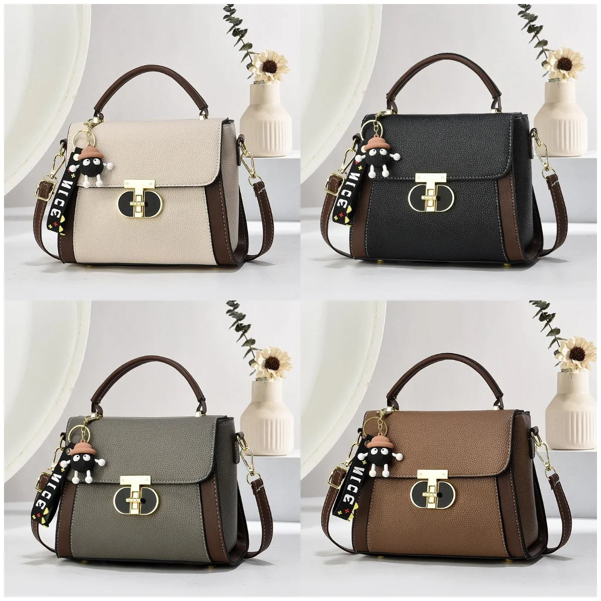Retro Handheld Small Square Bags Minimalist and Cute Single Shoulder Crossbody Bags Daily Matching Fashion Bags for Women