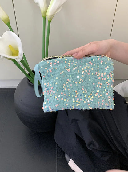 Wholesale Hand-carried Pouch Cosmetic Bag Portable Hand-held Machine Wallet Small square Bag Multicolored Useful Cosmetic Bags