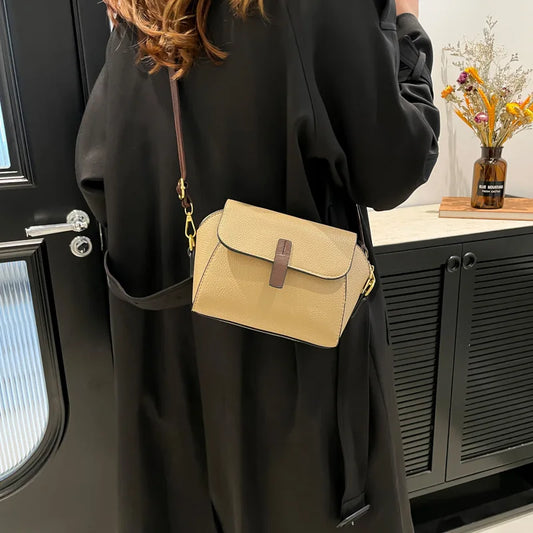 Simple Trendy square Shoulder Bags for Women Pu Fashion Zipper Button Handbag Wholesale Bags Crossbody Bag Luxury
