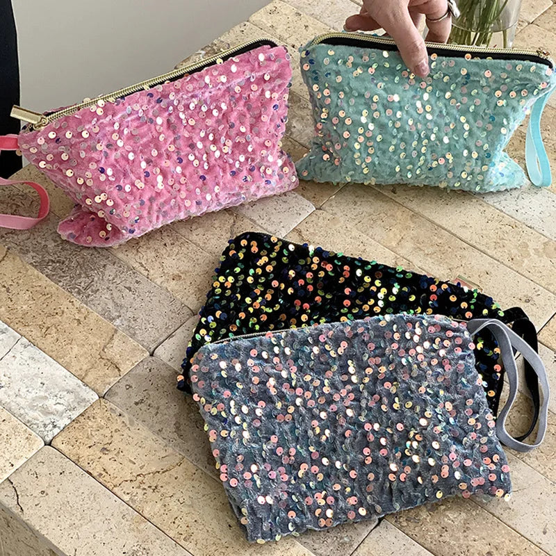 Wholesale Hand-carried Pouch Cosmetic Bag Portable Hand-held Machine Wallet Small square Bag Multicolored Useful Cosmetic Bags