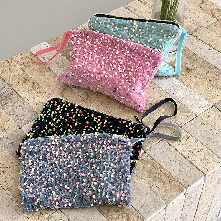 Wholesale Hand-carried Pouch Cosmetic Bag Portable Hand-held Machine Wallet Small square Bag Multicolored Useful Cosmetic Bags