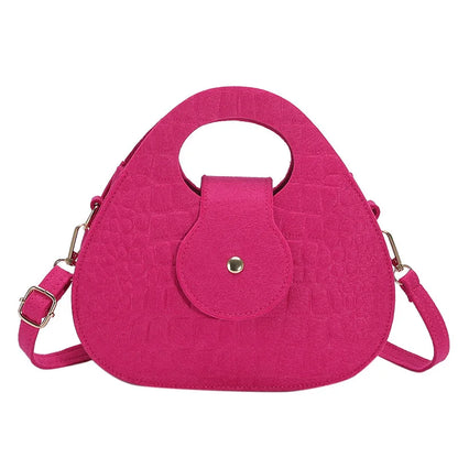 Wholesale Felt Bag Design Shell Crossbody Fashion Women Bag Solid Color Crocodile Print Shoulder Branded Handbags for Women