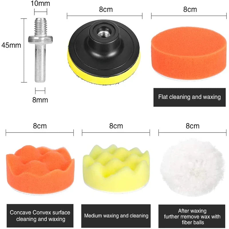 Car Polishing Sponge Pads Kit