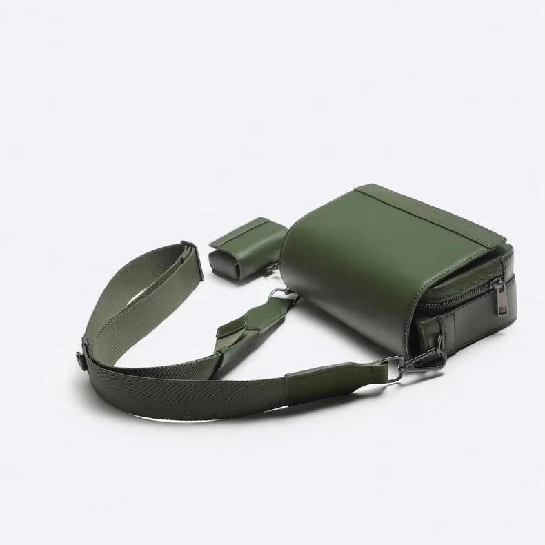 2025 Spring/Summer New Trendy Men's Bag Casual and Versatile Men's Cross-body Bag  Small Square Pattern Durable Bags for Men