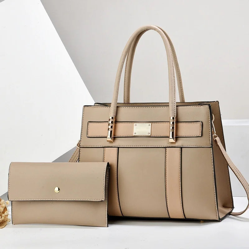 New Contrasting Color Simple and Versatile Women Bag Large-capacity Cross-body Parent-child Bag Handbags Designer Handbags Women