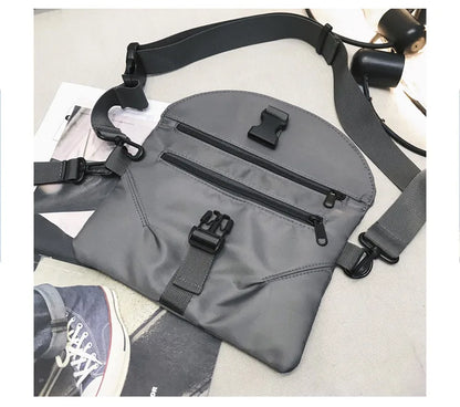 Wholesale Nylon Ladies Fashion Bag Pure Color Handbags for Women Zipper Crossbody Bag Men