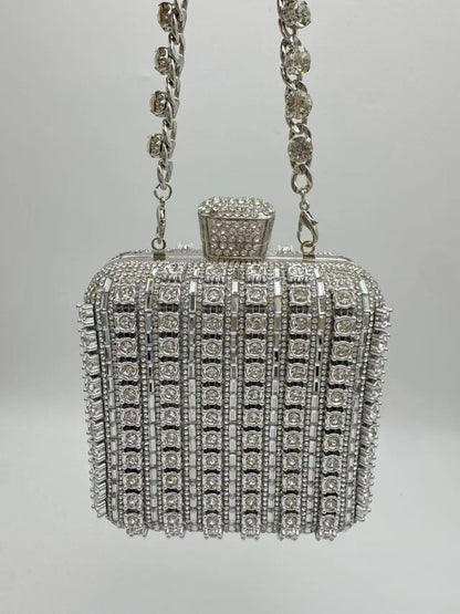 2025 Trending Popular Evening Bag Wedding Party Bag Handbag Clutch Bag Ladies Chains Rhinestone Bags Evening Bag for Women