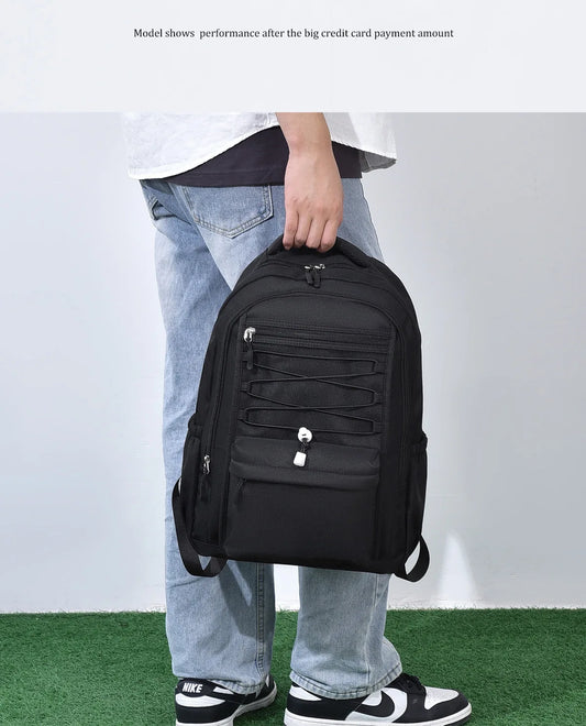 New Fashion Polyester Waterproof Casual Student Backpack Oxford Cloth Traveling Large Capacity Versatile Backpack Design