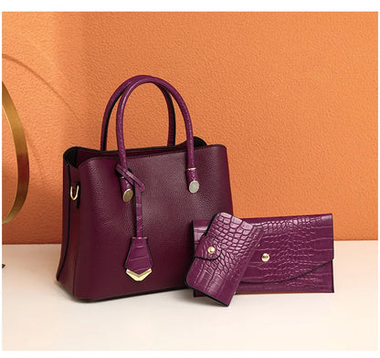 Three Sets Large-Capacity Women's Designer Bags Fashion Crocodile Print Tote Bag Luxury Handbags for Outdoor Wholesalers Online