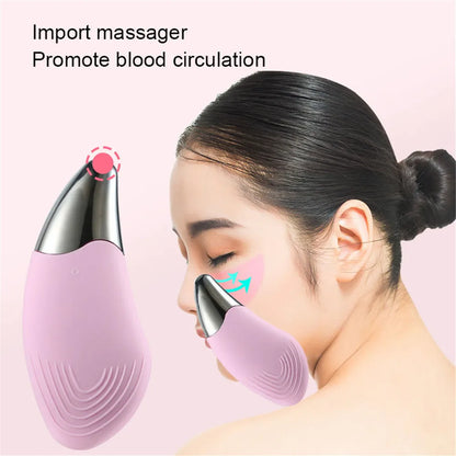 Mini Electric Facial Cleansing Brush Ultrasonic Silicone Face