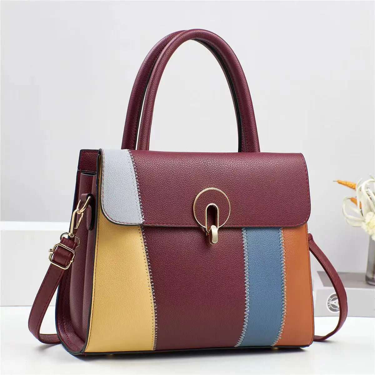 Women's New Colorful PU Handbag  Large Capacity Luxury Crossbody Bags Cute and Versatile Fashion Bags for Women