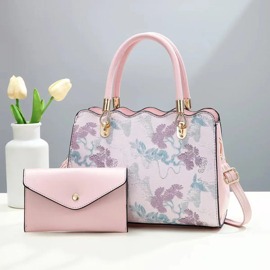 2025 New Tide Fashionable Bags for Women Brand Luxury Designer Women's Shoulder Bags Large-Capacity Embroidery Tote 2-Piece Bags