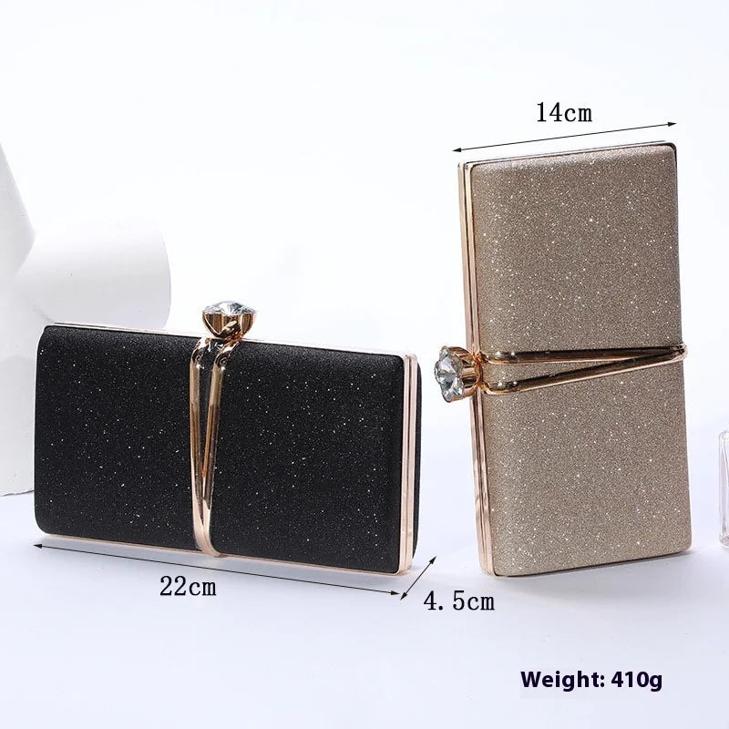Women's Elegant Evening Dress Clutch Bag Single Shoulder Crossbody Women's Wallets Brands Cross-Border Source PU Polyester