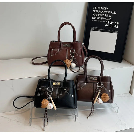 Fashion Handbag Bag Female 2024 New Korean Version of the Trend of Shoulder Bag Premium Sense of Niche Minimalist Cross-body Bag