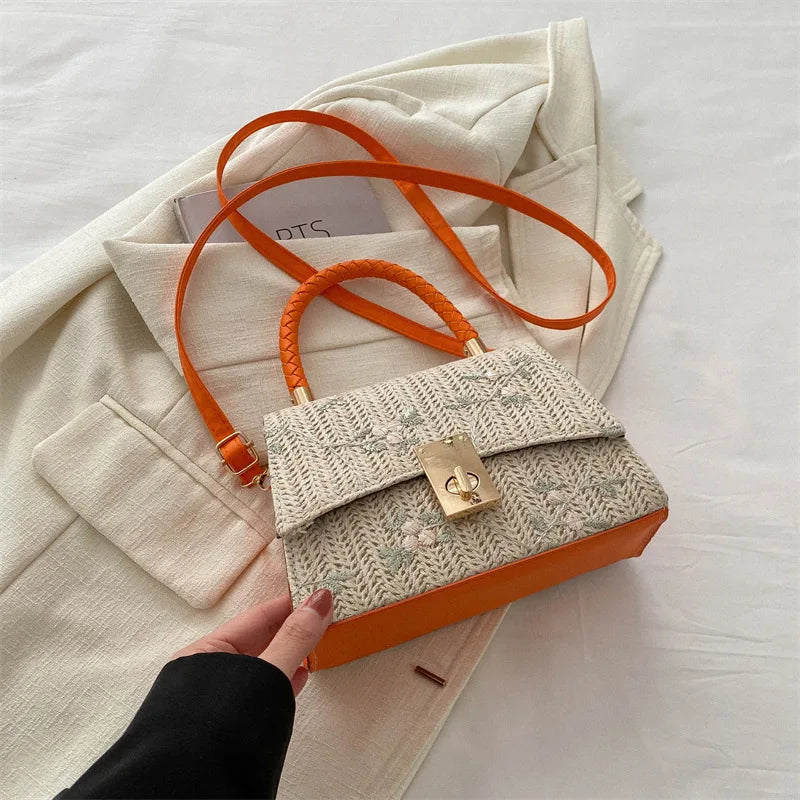 Simple Fashion Lady Bag for Women 2025 Style  Casual Western Style Shoulder Lock Hread Sewing Thread Women Purses and Handbags