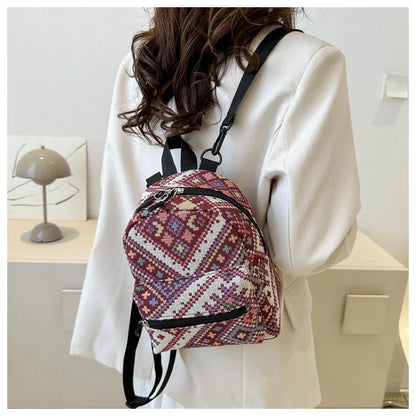 Fashion Simple National Wind Backpack New Trend Single Shoulder Crossbody Backpack Bags for Women College