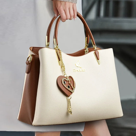 Fashionable square Crossbody Bag Customized Logo Chain PU Leather Women's Shoulder Bag Candy Pattern Color Blocking Handbag