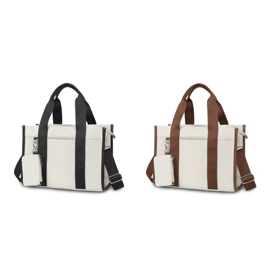 Women's Large Capacity Canvas Tote Bags Minimalist Single Shoulder Crossbody Bags Multifunction Fashion Bags for Women