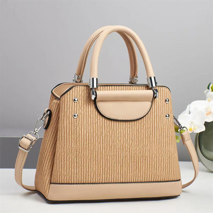 New hand-held women's bag simple casual and versatile cross-body bag large-capacity textured mom shoulder bag