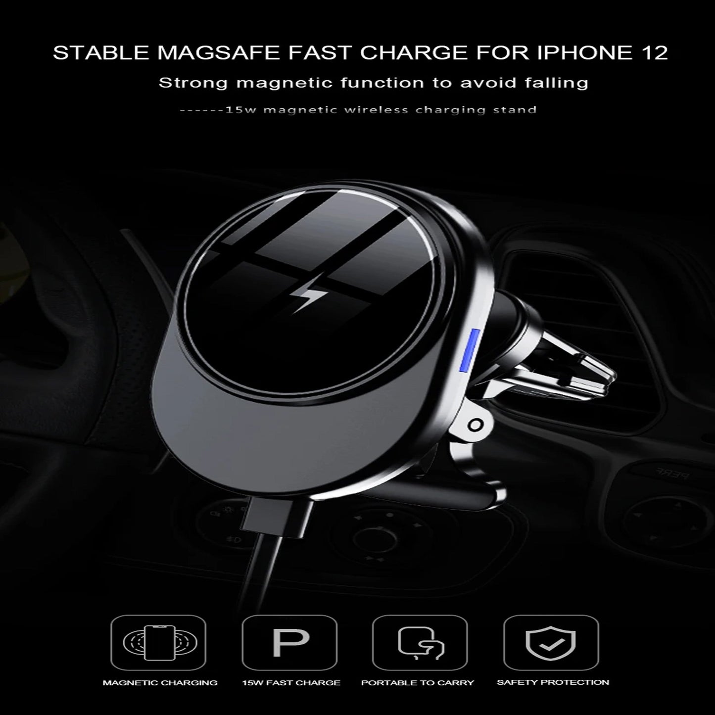 Magnetic 360° Adjustable Car Charger & Phone Holder