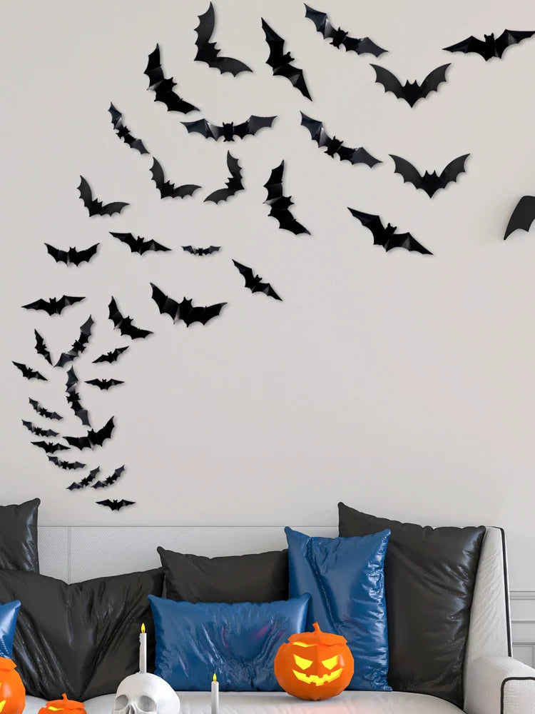 Bat Spider Wall Stickers For Halloween