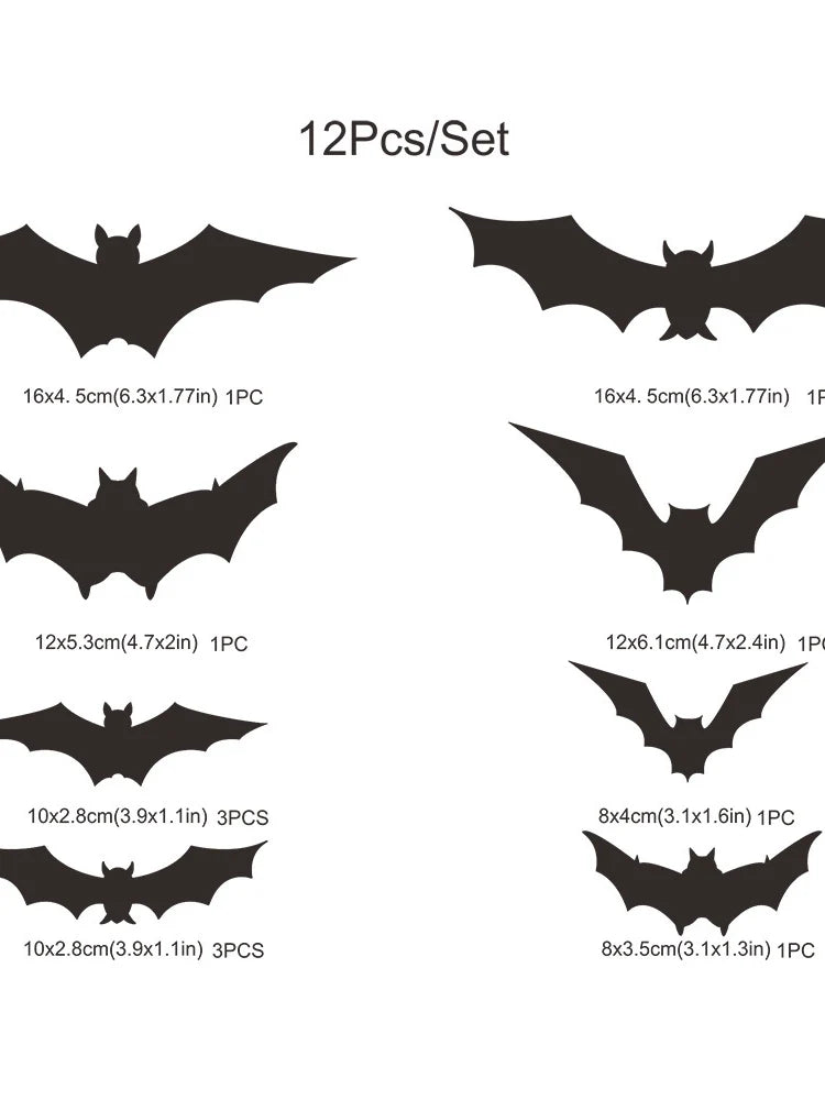 Bat Spider Wall Stickers For Halloween