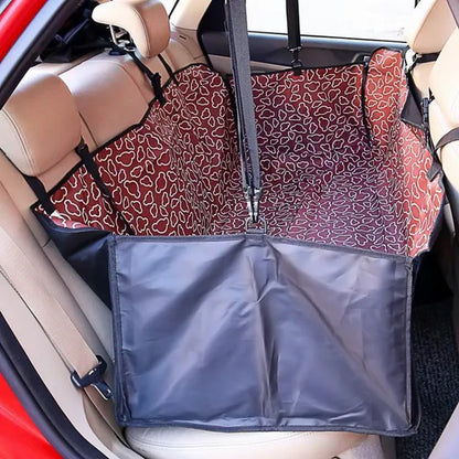 Pet carriers Fabric Paw pattern Car Back Seat