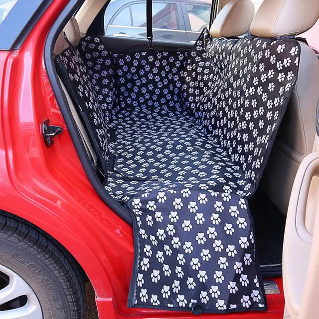 Pet carriers Fabric Paw pattern Car Back Seat