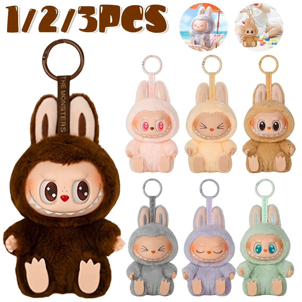 1:1 Replica Labubu The Monsters Toys Plush Vinyl Face Dolls Heart-Moving Macaron Hanging Keychain Dolls Action Figures Model