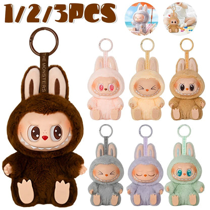 1:1 Replica Labubu The Monsters Toys Plush Vinyl Face Dolls Heart-Moving Macaron Hanging Keychain Dolls Action Figures Model