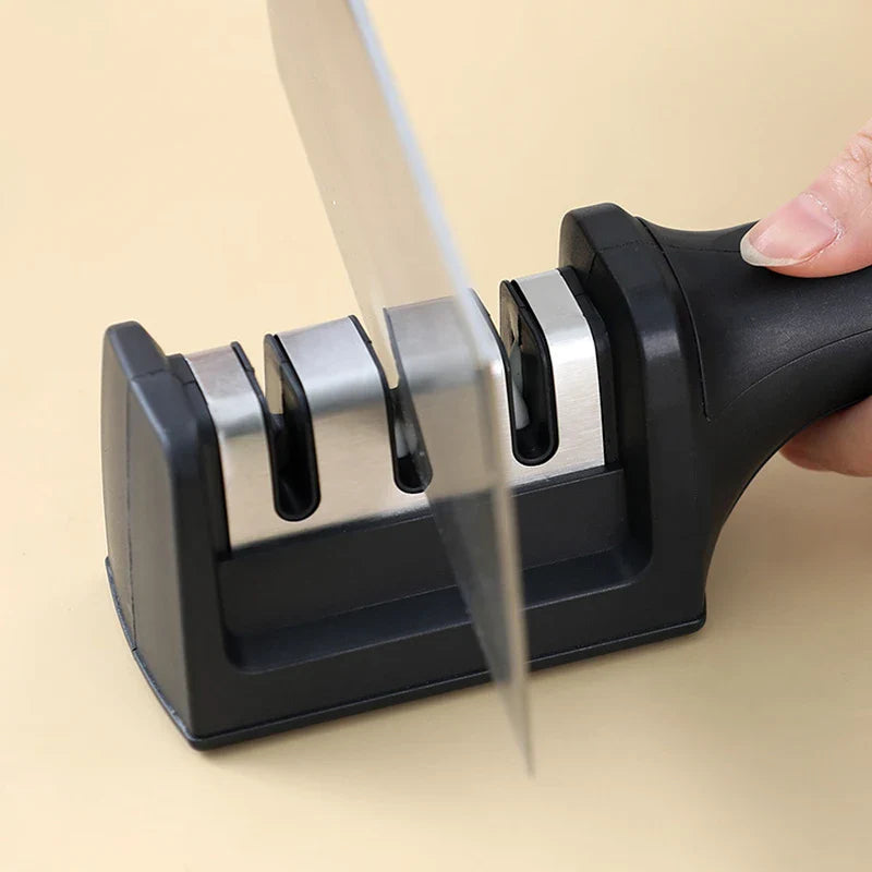 Handheld Multi-function 3 Stages Knife Sharpener With Non-slip Base