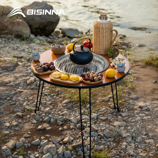 Folding Portable Barbecue Round Table Stove