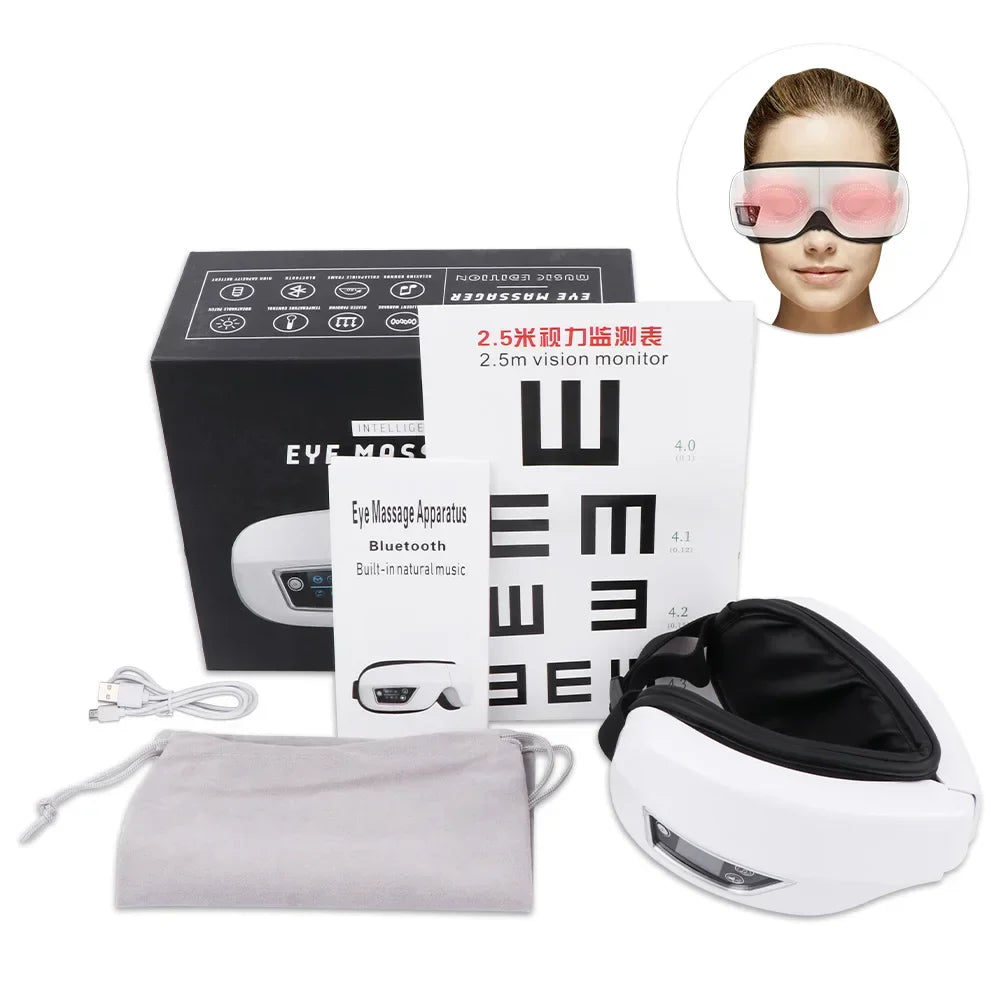 Eye Massager 6D Smart Airbag Vibration Bluetooth