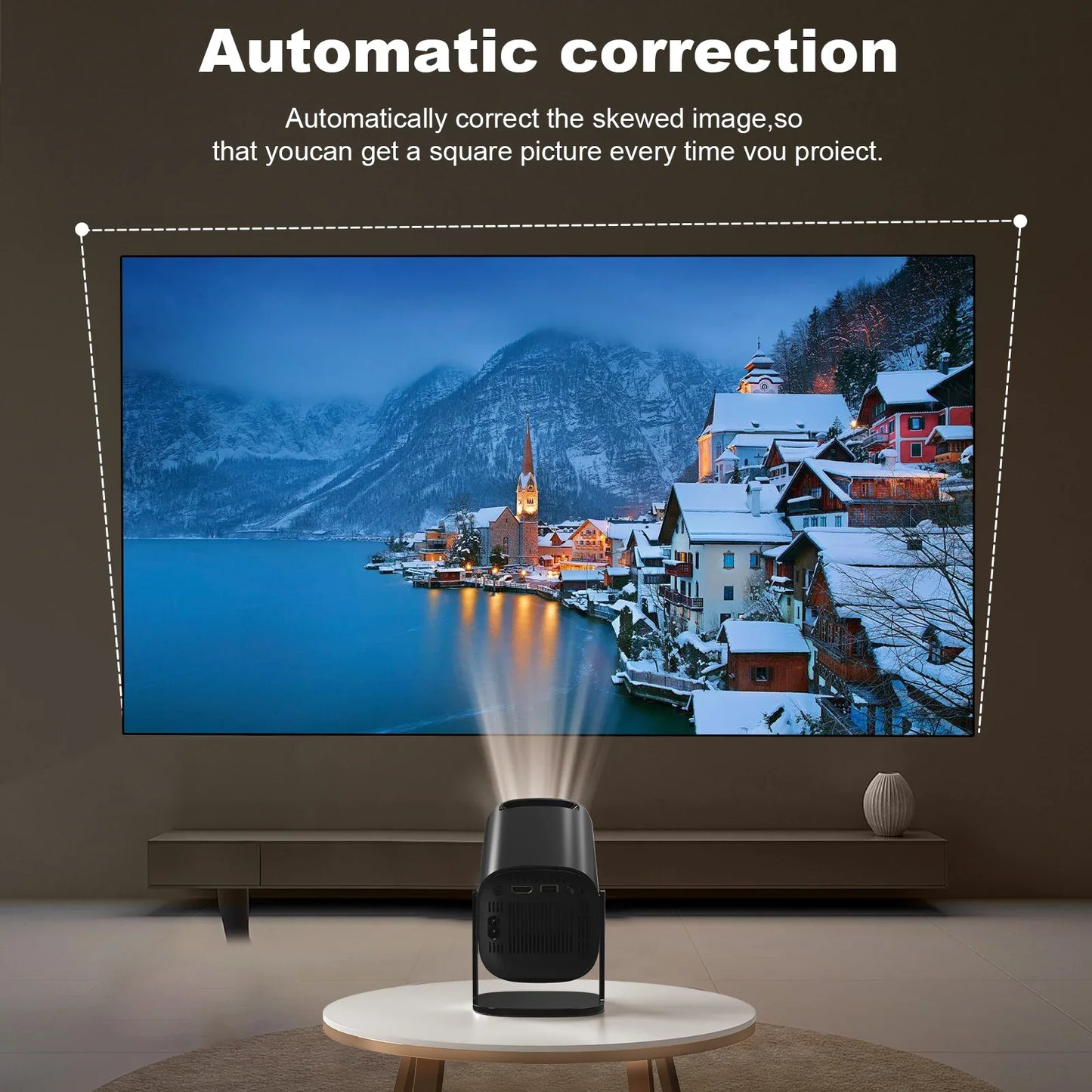 Mini Projector Android 11 WiFi6 Support 4K