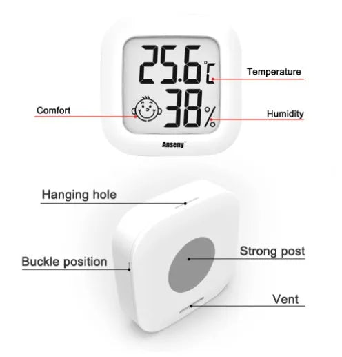 LCD Digital thermometer with hygrometer