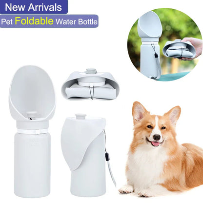 550ml Folding Pet Outdoor Walking Mug Portable Travel Water Bottle Puppy Cats Dogs Drinking Water Dispenser Cup Supplies