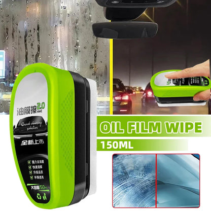 150ml Car Glass Oil Film Remover Window Windshield Polishing Sponge Brush Clear Vision Hydrophobic Water Spots Cleaning Tools