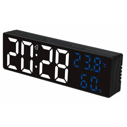 9 Inch Large Digital Wall Clock Temperature Humidity Night Mode Snooze clock