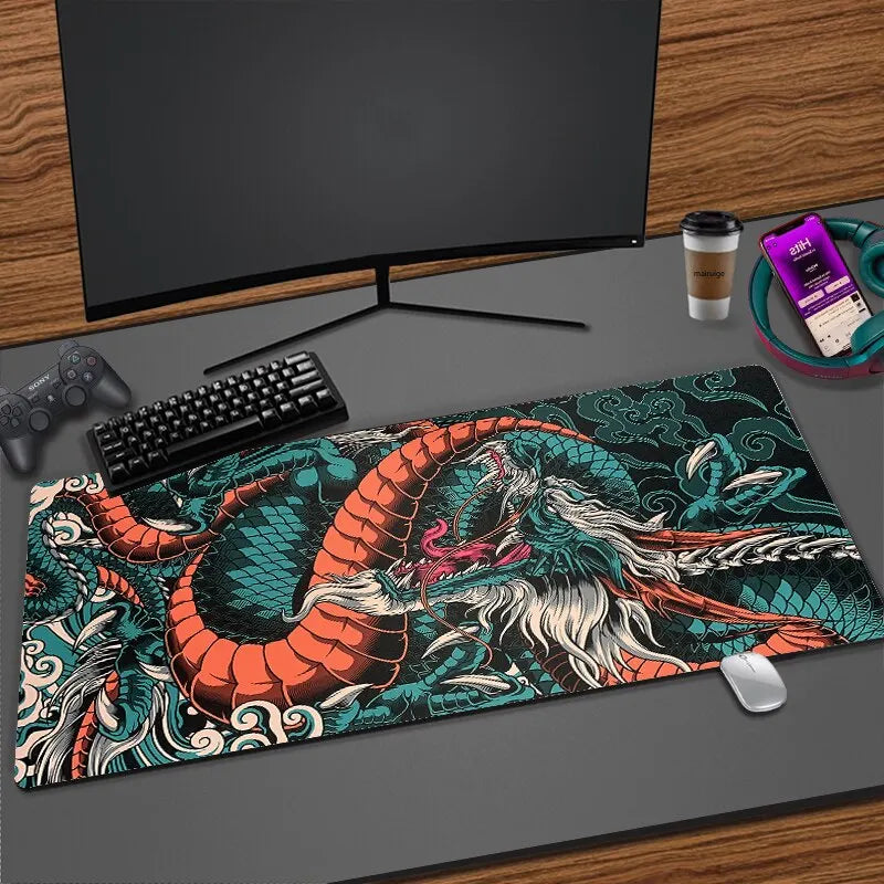 Japanese Dragon Large Gaming Mousepad