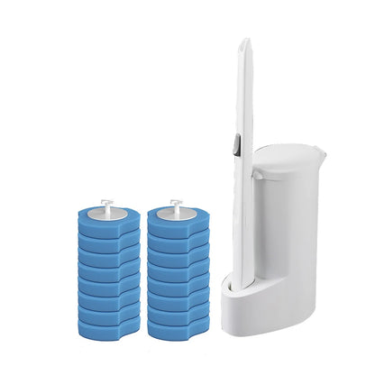 Disposable Toilet Cleaning Brush Set With Replacement Heads Toilet Brush Holder Set Long Handle Flexible Bathroom Accessories