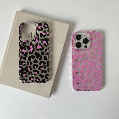 Luxury Leopard Print Hard Armor Phone Case for iPhone