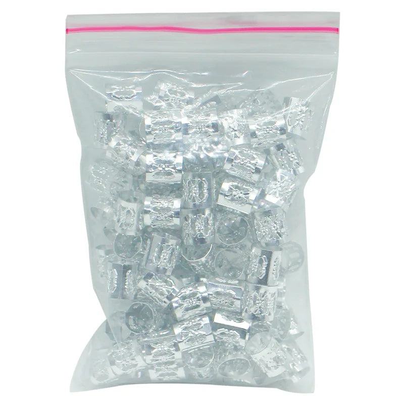 Hair Braid Cuff DIY Dreadlock Beads Adjustable Hair Braid Rings Cuff Clips Wholesale Kids Hair Accessories Ring