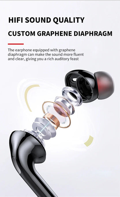 Wireless Headphones Bluetooth-compatible Magnetic Neckband